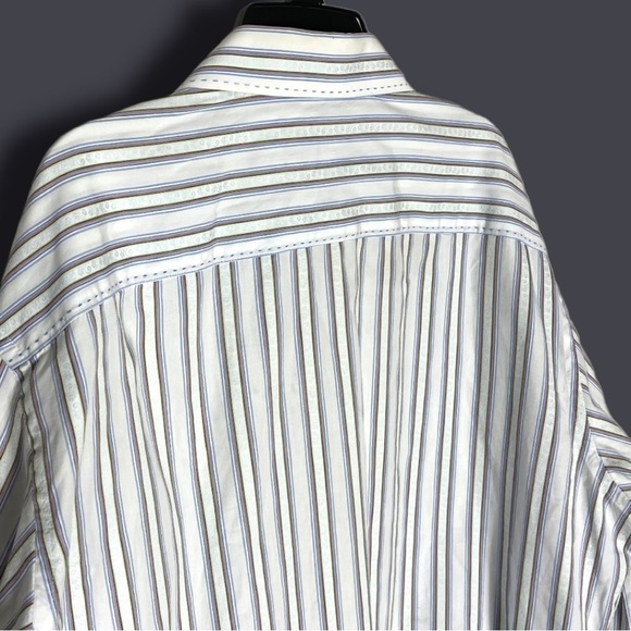 bugatchi Striped Long Sleeve Cotton Button Down Size Extra Large - Picture 12 of 16